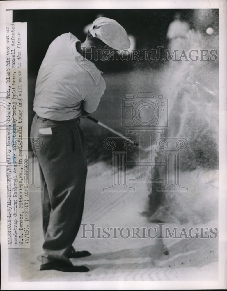 1951 Press Photo Billy Maxwell at national golf turney. - nes12960 - Historic Images