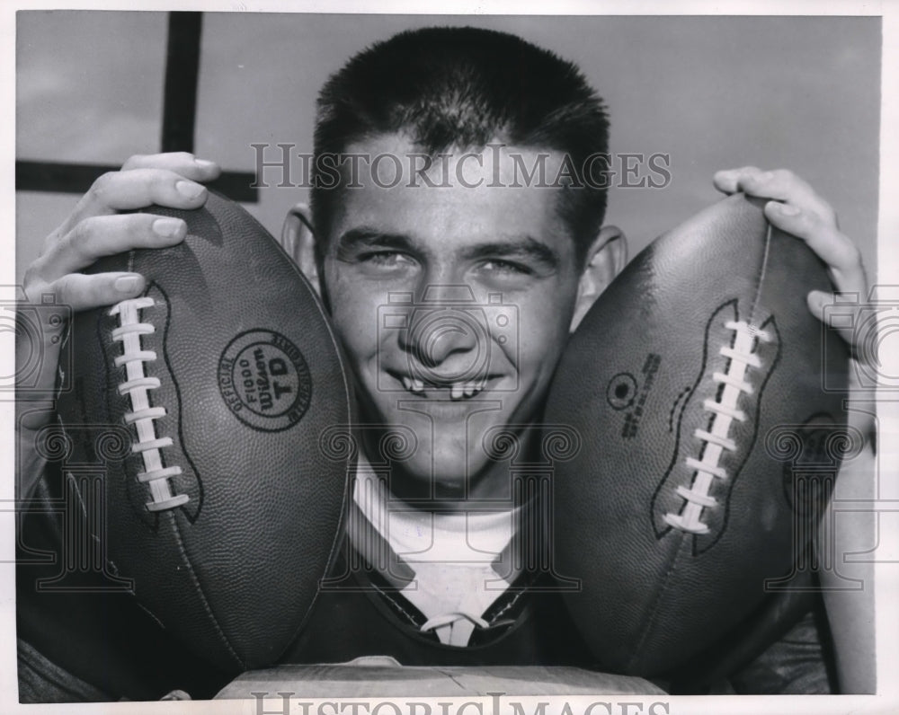 1956 Press Photo Whitt Ewing, University of Miami Football Team - nes13178 - Historic Images