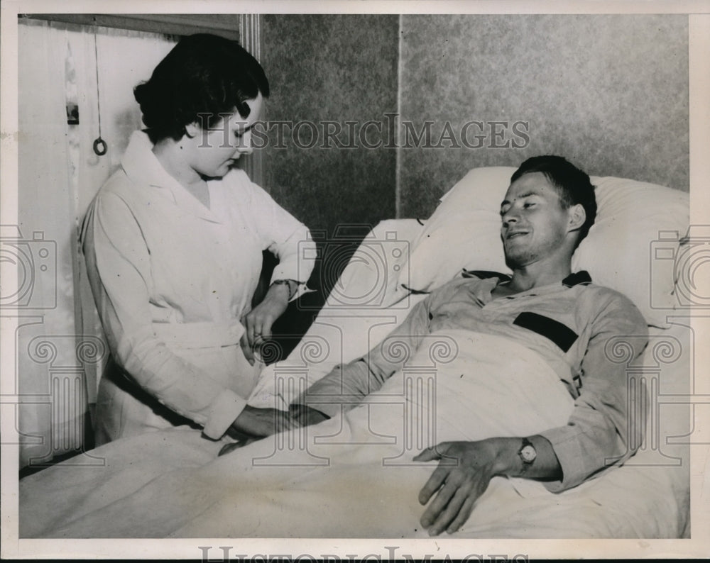 1937 Press Photo Track Athlete Don Lash, Appendicitis Operation, Indiana - Historic Images