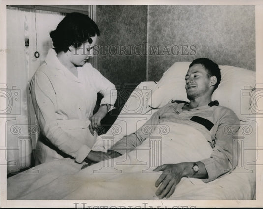 1937 Press Photo Track Athlete Don Lash, Appendicitis Operation, Indiana - Historic Images