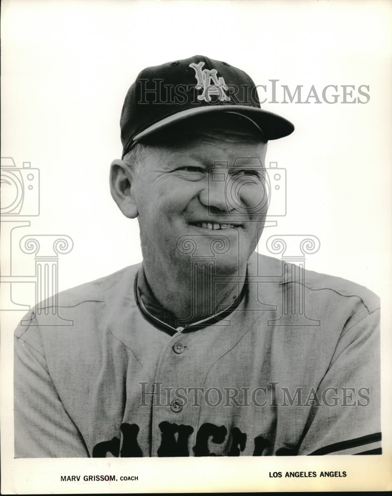 1962 Press Photo Marv Grisson, Los Angeles Angels Coach - nes13643 - Historic Images
