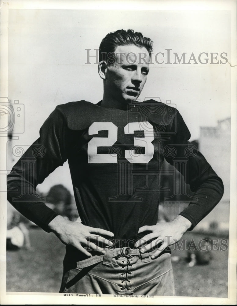 1941 Press Photo Bill Sewell, left-half, was top forward passer last year - Historic Images