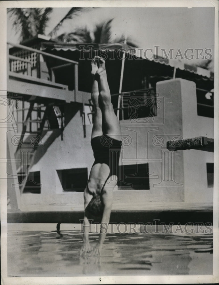1934 Press Photo Katherine Rawls training for Nationals - nes13790 - Historic Images