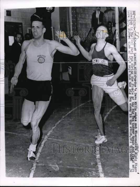 1962 Press Photo E Lansing, Mich Purdue's Dave Mills vs Wis. E Hogginbottom - Historic Images