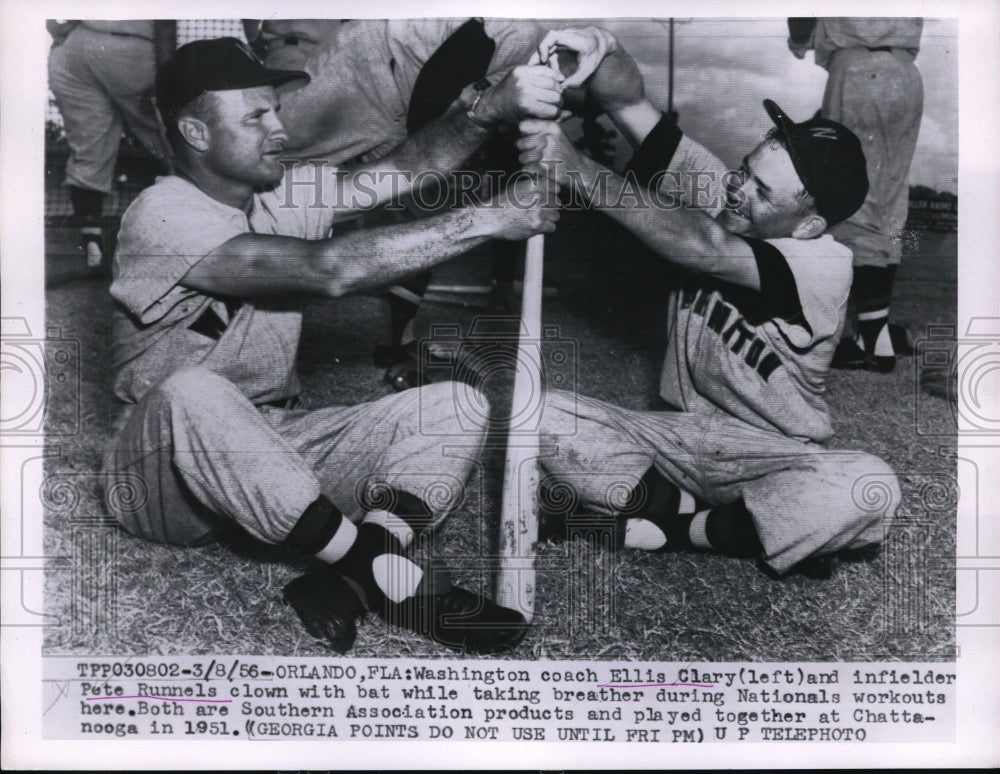 1956 Press Photo Orlando Florida Ellis Clary Washington Football Game - Historic Images