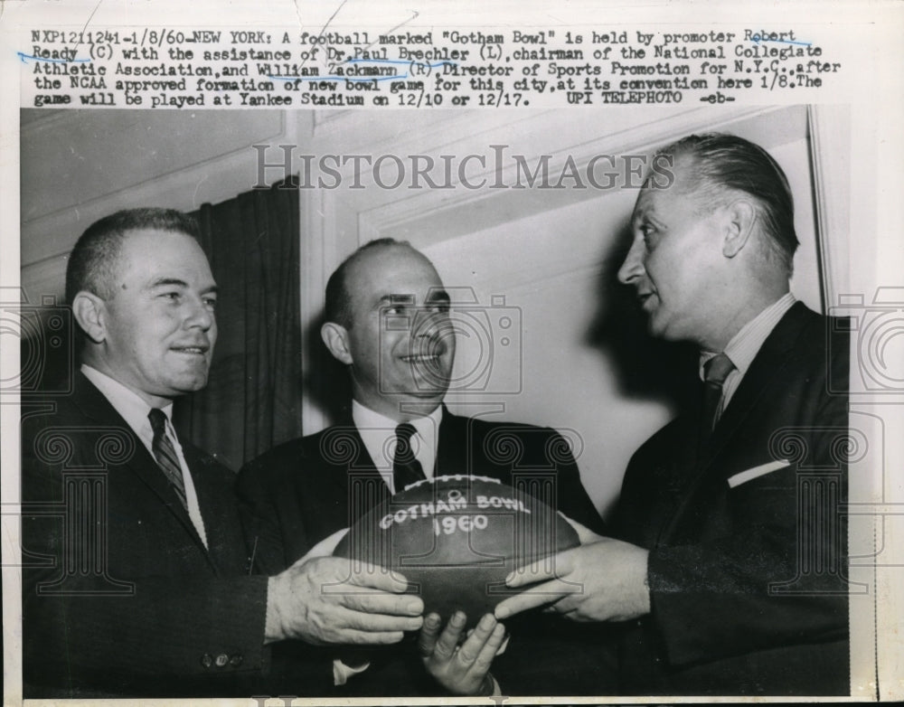 1960 Press Photo Football marked Gotham Ball - nes14865 - Historic Images