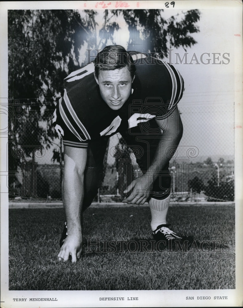 1970 Press Photo Terry Mendenhall Defensive Line - nes14979 - Historic Images