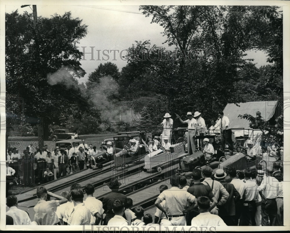 1937 Press Photo Soap Box Derby at Philadelphia, Pa - nes15516 - Historic Images