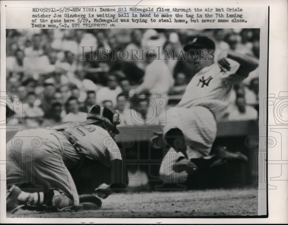 1959 Press Photo Gil McDouglad and Joe Ginsberg - nes15642 - Historic Images