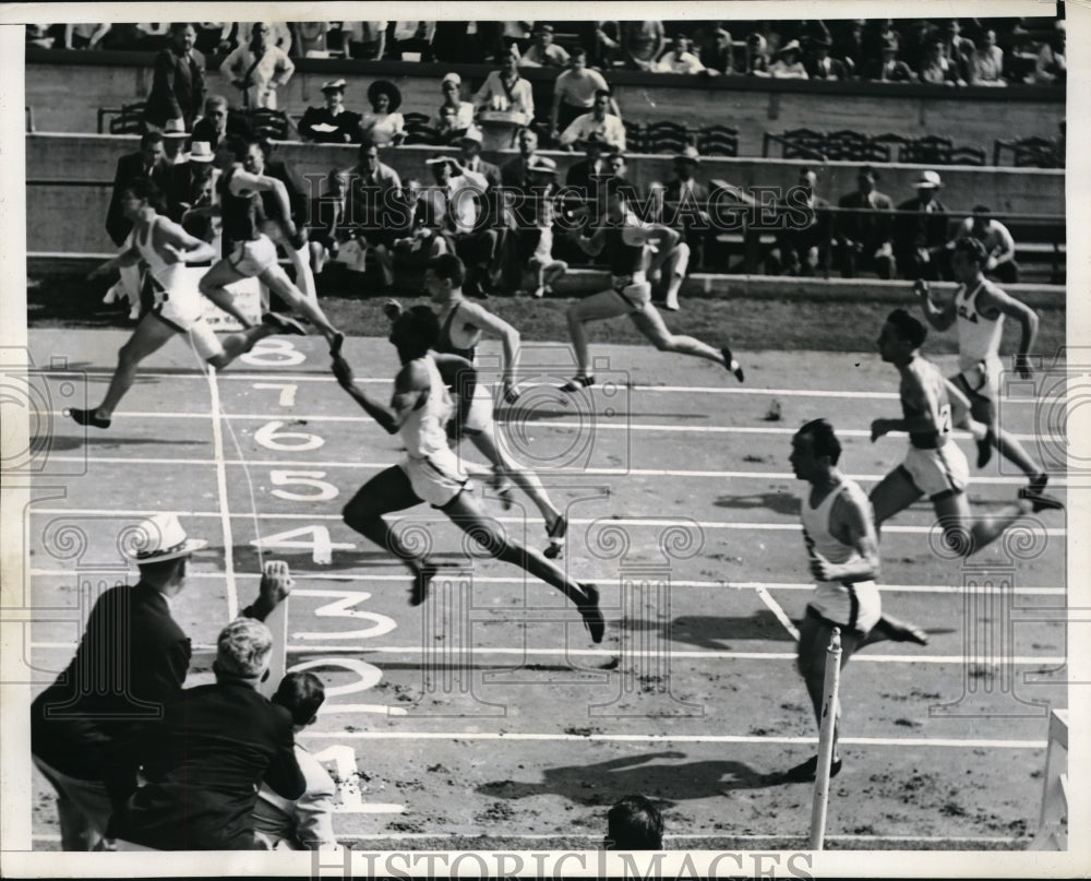 1940 Press Photo Southern Cal in first place at Coast Conference Meet - Historic Images