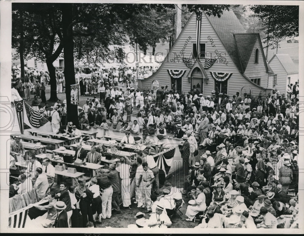 1936 Press Photo Scene Of Intense Activity At Landon Rally - nes16301 - Historic Images