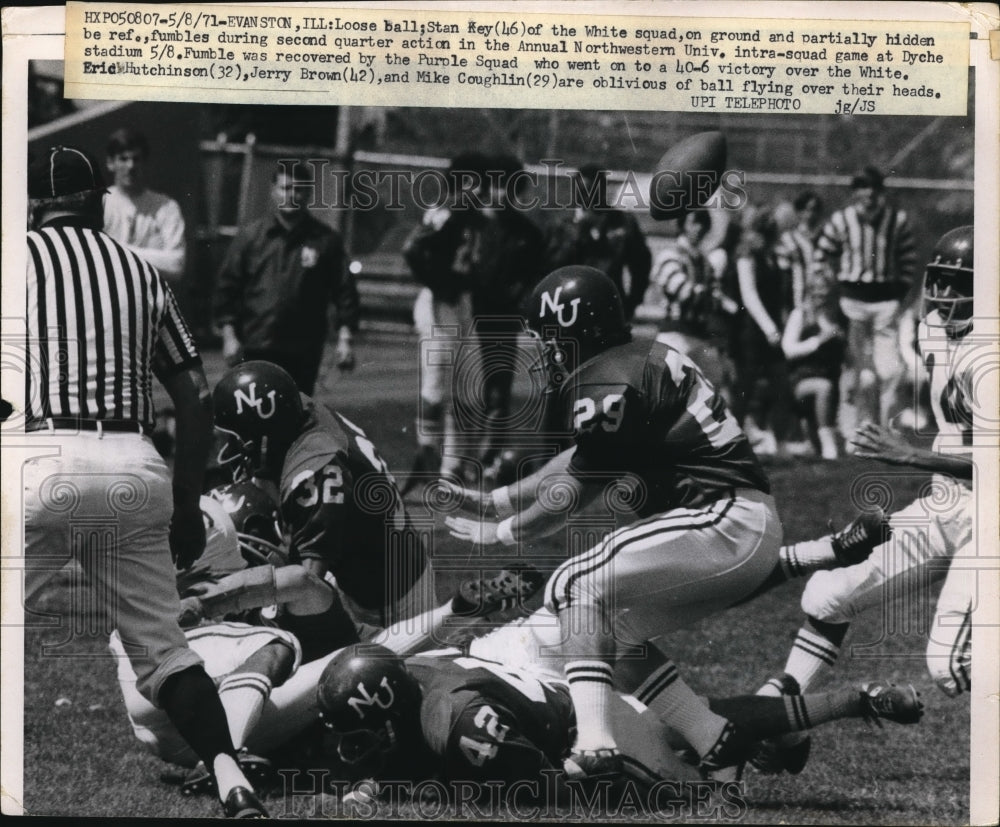 1971 Press Photo Northwestern Univ football vs White - nes16817 - Historic Images