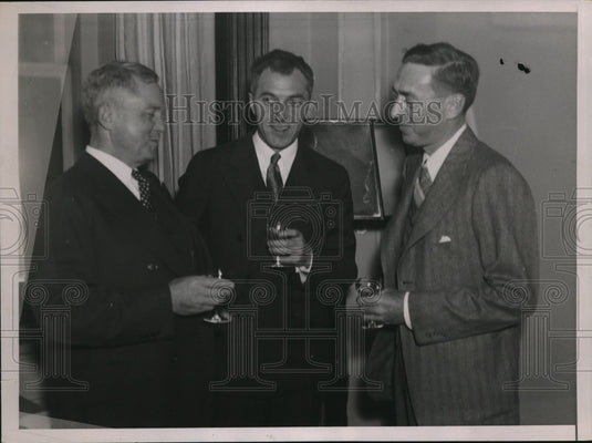 1936 Press Photo St Louis Cards pres Sam Breadon & Wm Wrigley pres of Cubs - Historic Images