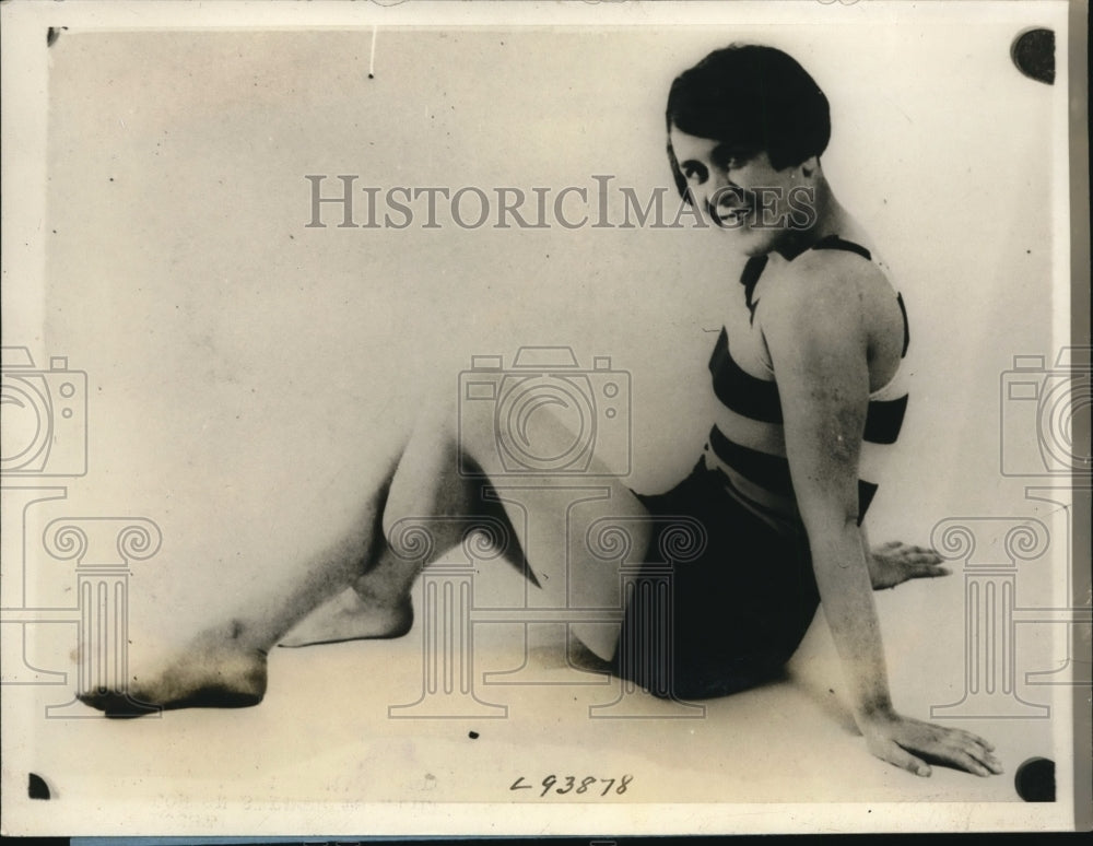 1928 Press Photo Miss Holda Harding London swimmer - Historic Images
