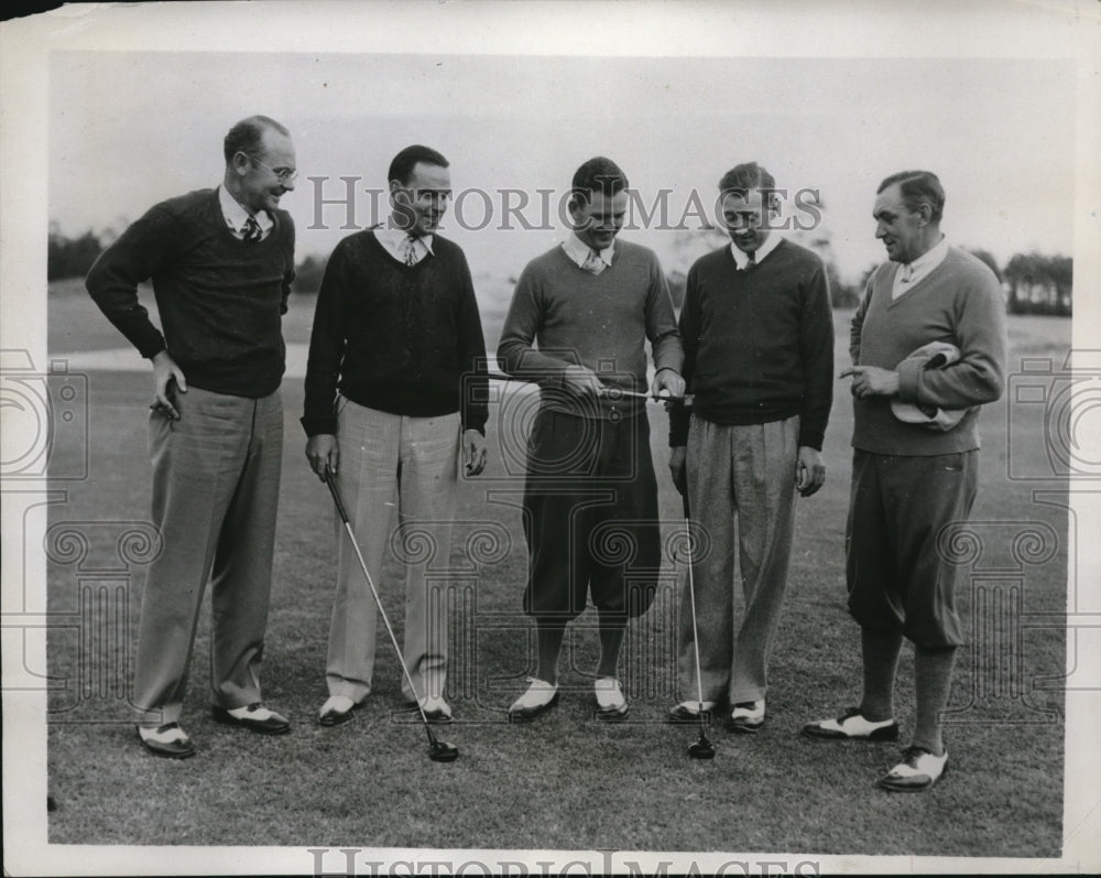 1933 Press Photo Philip Perkins, Bill Burke,Sam Byrd at golf - nes17819 - Historic Images