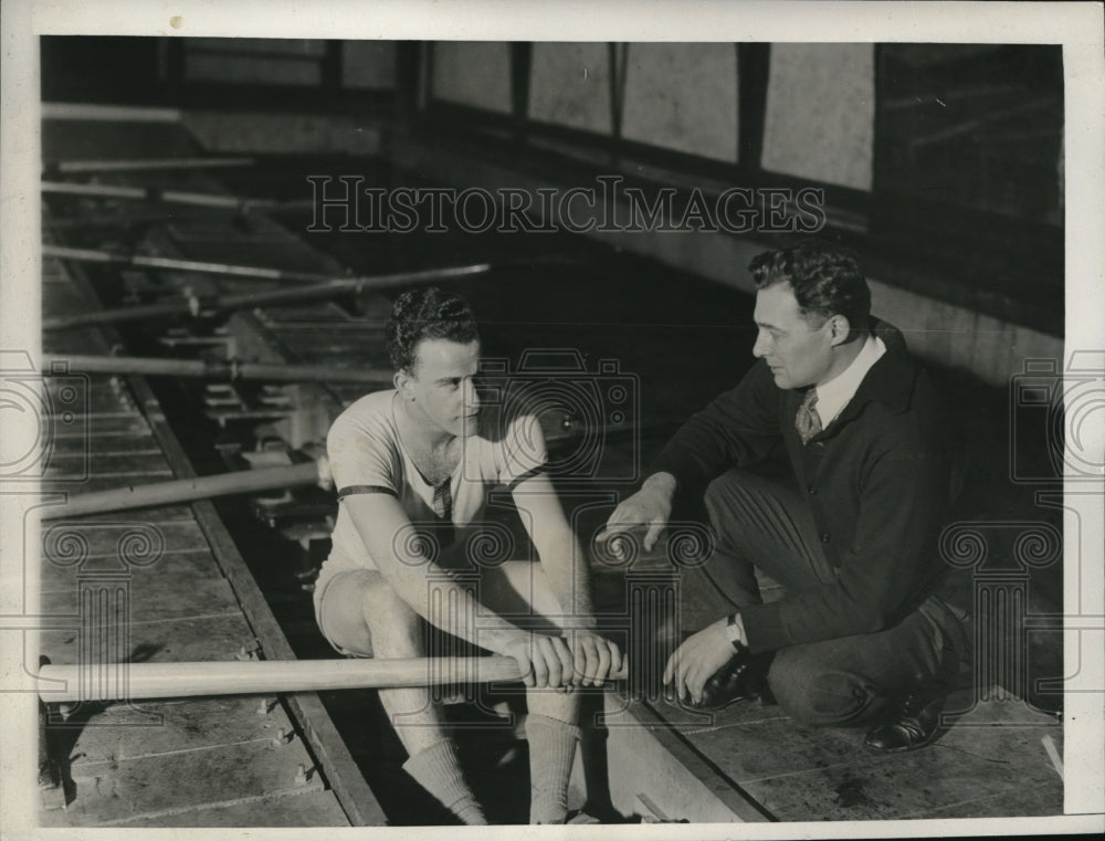 1932 Press Photo Cambridge crew Charles Whiteside &amp; Tom Armstrong - Historic Images