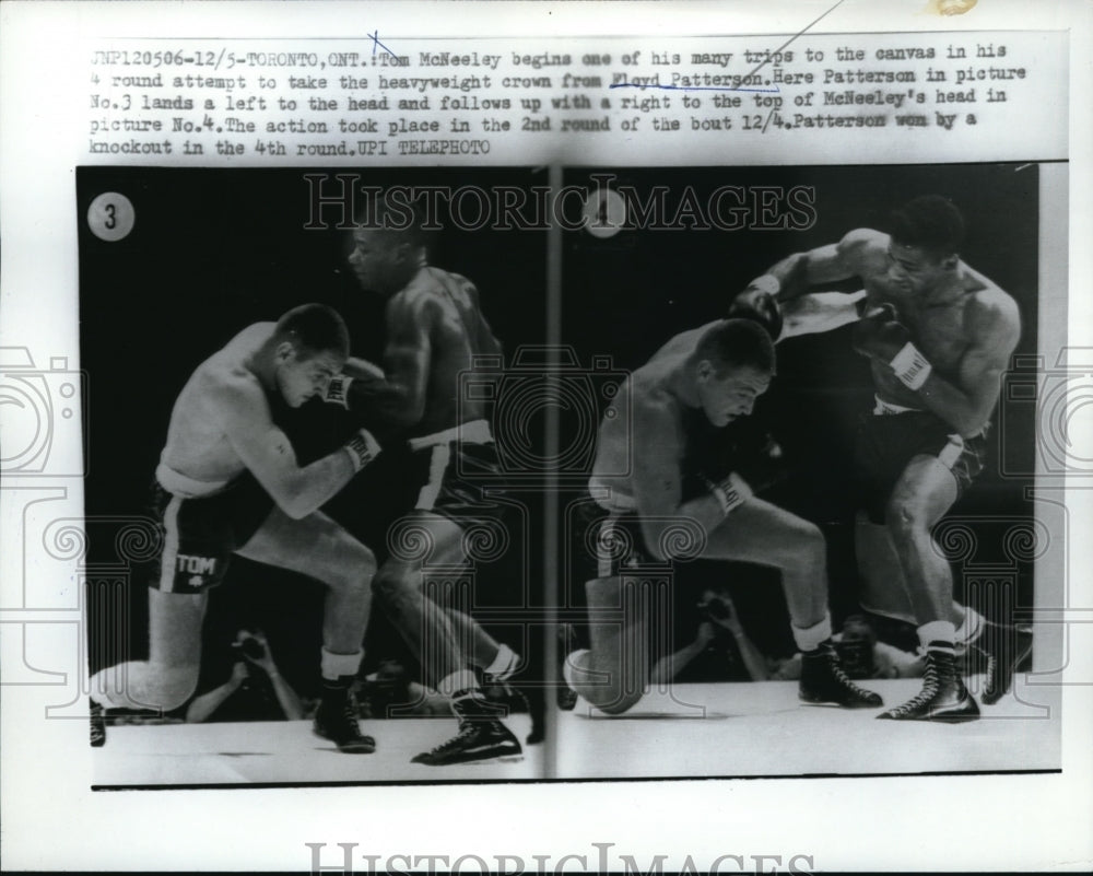 1961 Press Photo Tom McNeeley vs Floyd Patterson at Toronto - nes18572 - Historic Images