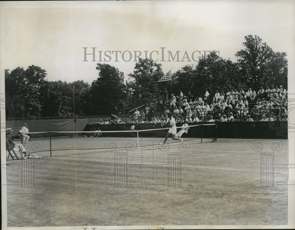 1934 Press Photo Intercollegiate tennis in Pa Gil Hunt,Wm Reese - nes18624 - Historic Images