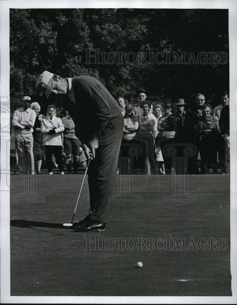 1963 Press Photo Bobby Nichols at All Star Golf vs Jackie Burke Jr on NBC - Historic Images