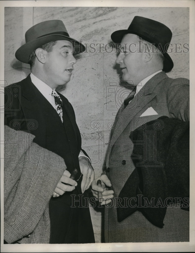 1940 Press Photo Chicago Cubs manager Gabby Hartnett &amp; Giants mgr Bill Terry - Historic Images