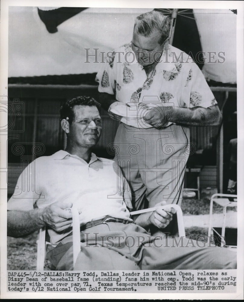 1952 Press Photo Harry Todd leader of National Open &amp; Dizzy Dean - nes18963 - Historic Images