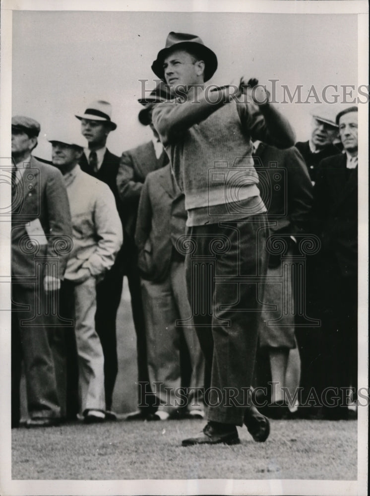 1938 Press Photo Frank Strafaci in N&amp;S Amateur Golf Championship in NC - Historic Images