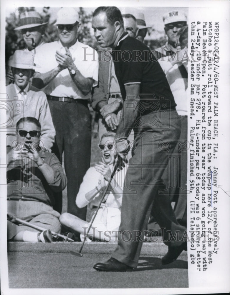 1960 Press Photo W Palm Beach Fla Johnny Pott in Palm Beach Open golf - Historic Images