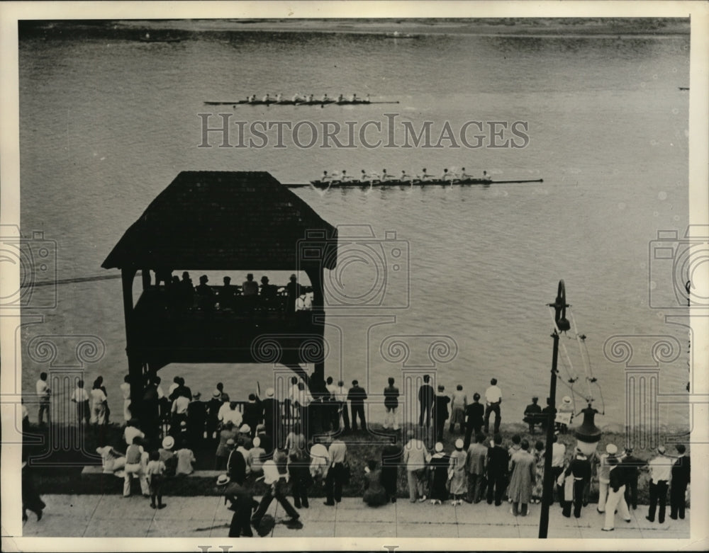 1933 Press Photo Arundel Boat Club beat Pennsylvania in Philadelphia PA - Historic Images