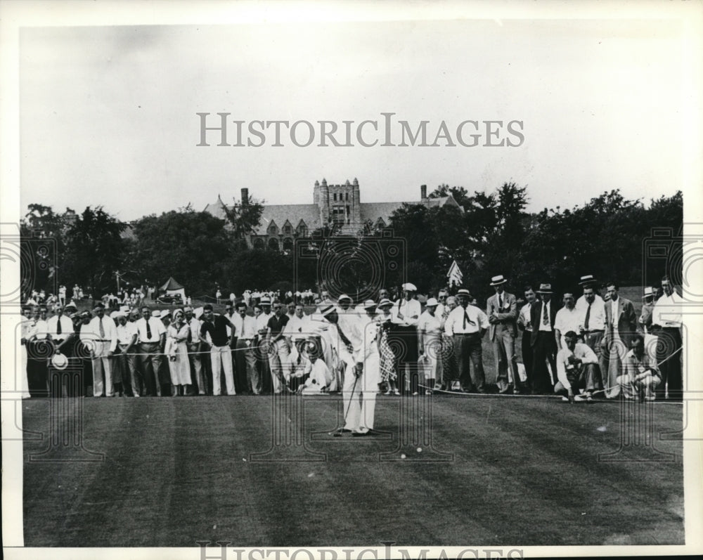 1934 Press Photo Denny Shute at the National professional Golfers Association - Historic Images