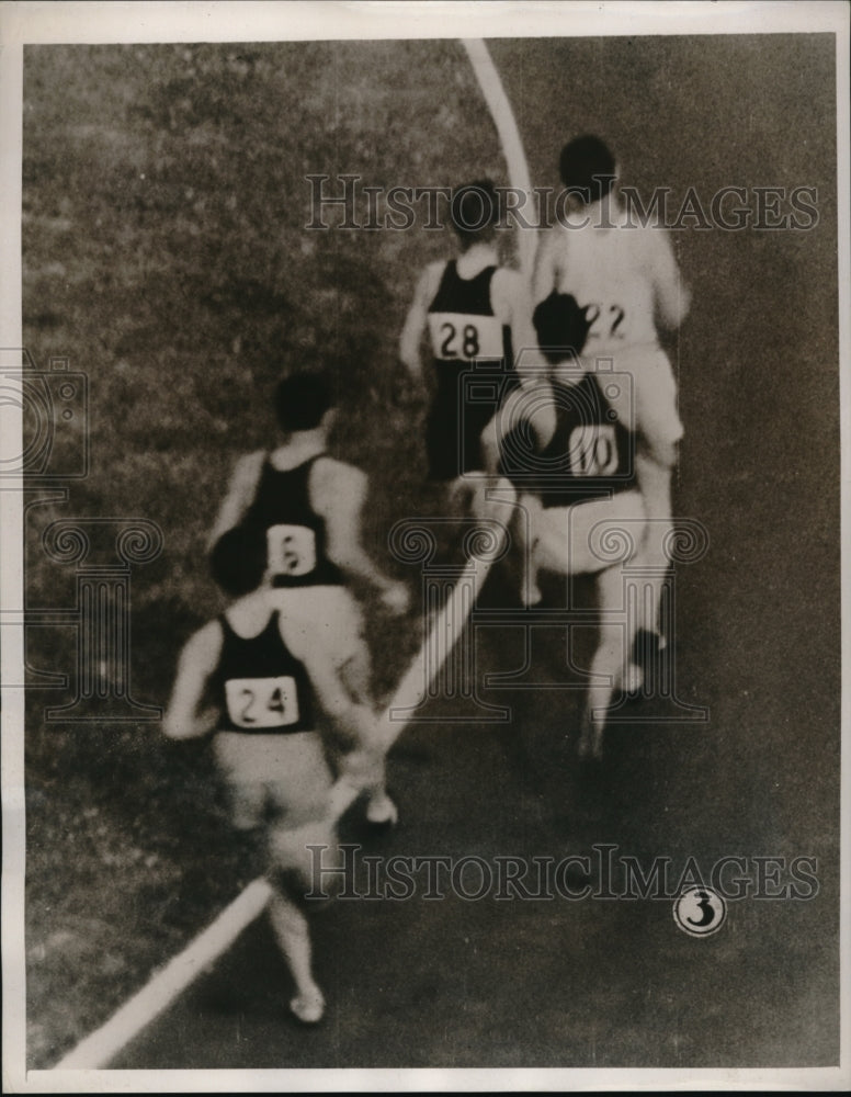 1939 Press Photo Sydney Wooderson, Chuck Fenske, Blaine Rideout at race - Historic Images