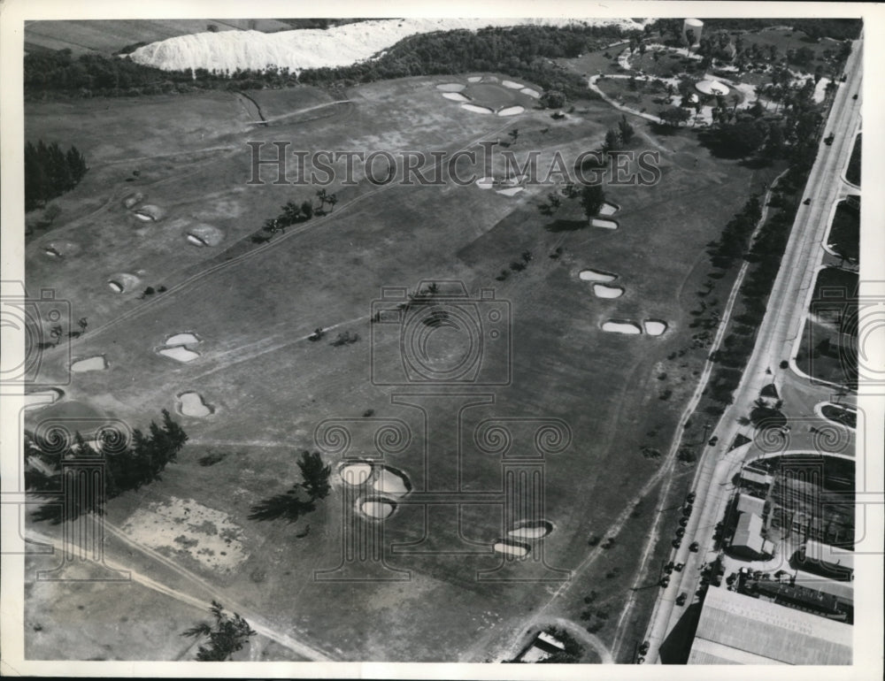 1935 Press Photo Aerial view of Miami Country Club Course in Florida - nes20142 - Historic Images