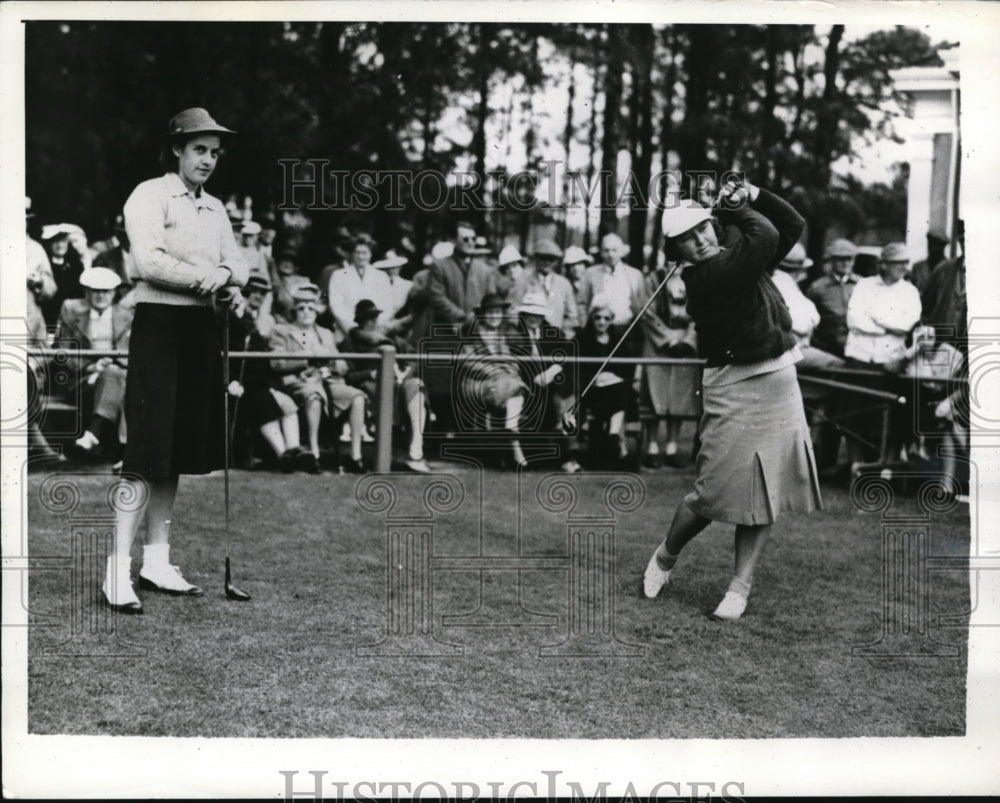 1941 Press Photo Estelle Lawson Page beats out Dorothy Kirby in the Women&#39;s - Historic Images