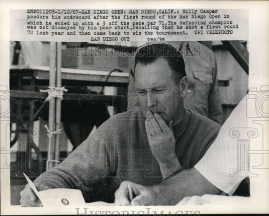 1967 Press Photo San Diego Calif Billy Casper in the Open golf tournament - Historic Images