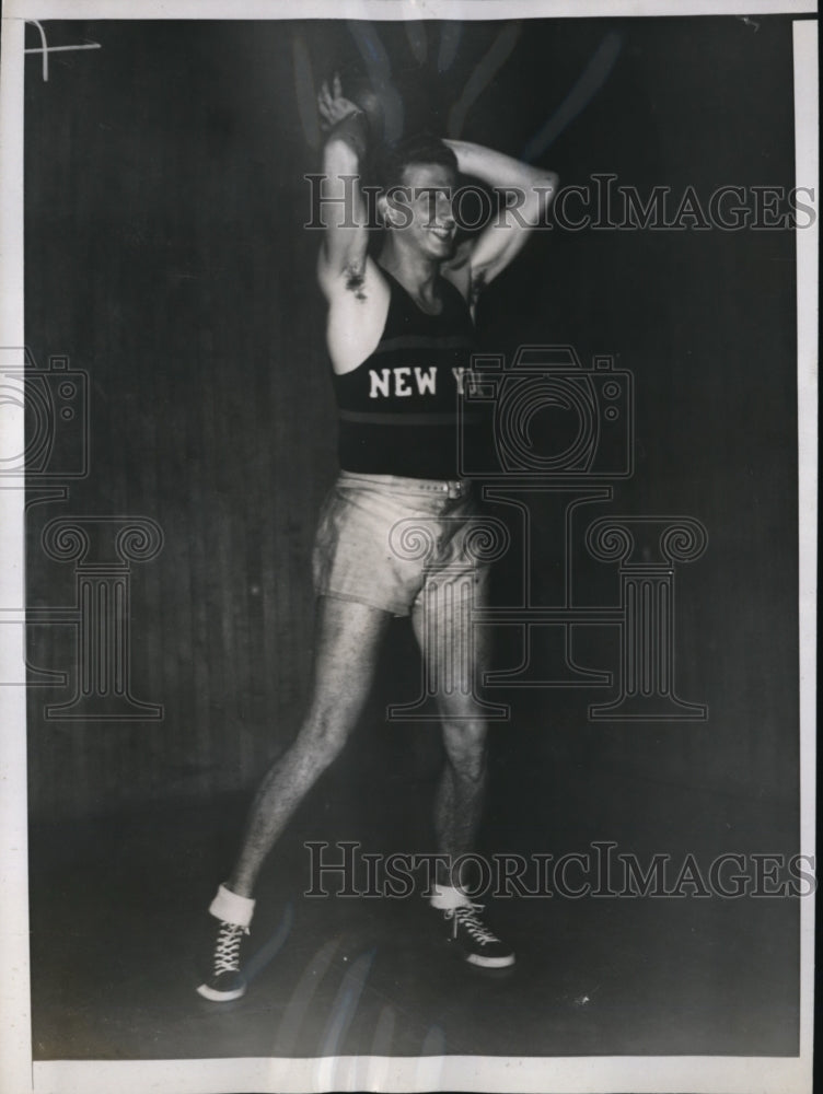 1935 Press Photo Leonard Maidman of New York University basketball team - Historic Images