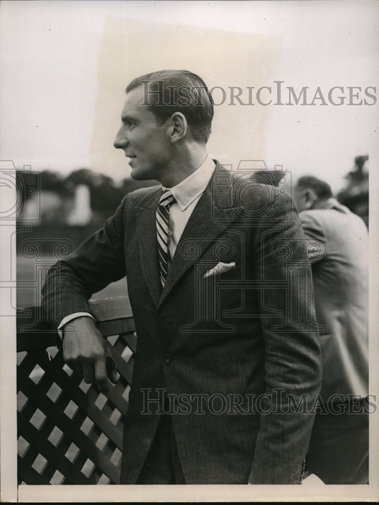 1935 Press Photo Fred Perry at Natl Tennis Championships in NY - nes20989 - Historic Images