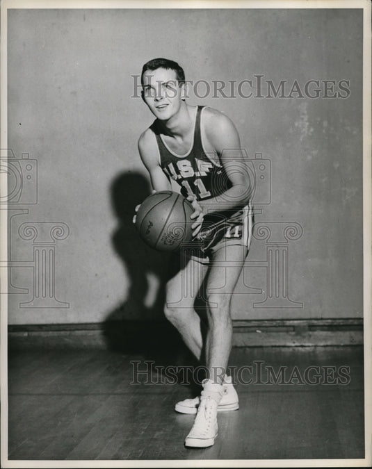1958 Press Photo Univeristy of Southern Florida's basketball team Al dunbar - Historic Images