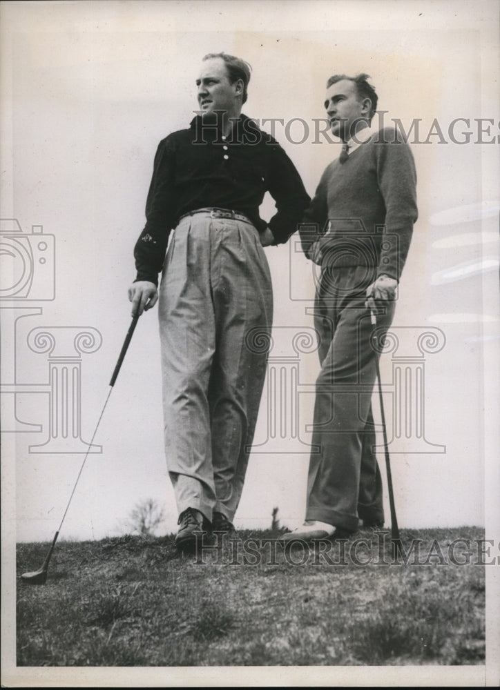 1939 Press Photo Hillis Pickens Jr and Stanley Thor in tournament at Pinehurst - Historic Images