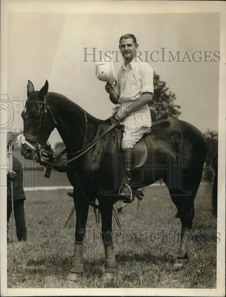 1929 Press Photo Rye NY Captain Claude E Part of British India Polo team - Historic Images