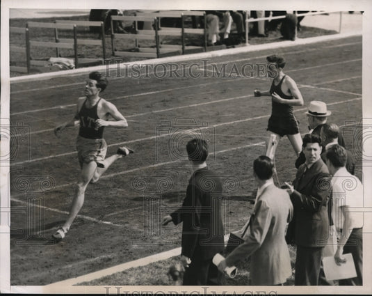 1939 Press Photo NYC IC4A track, Al Boulanger, Brad Rendell, Ed Van Auken - Historic Images