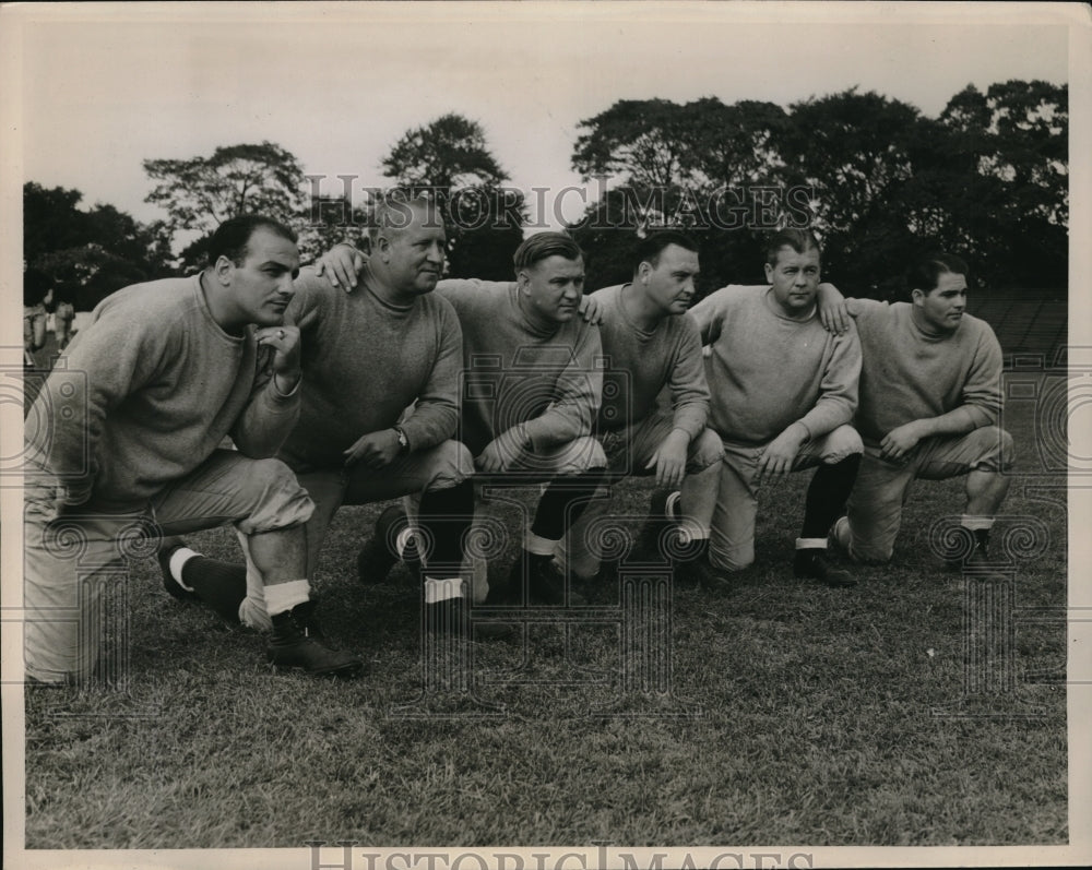 1940 Press Photo Fordham Univ football, Branco, Carberry, Kosky,Crowley - Historic Images