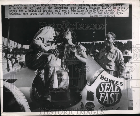 1949 Press Photo Mel Hansen in Race of Champions, Dale Belmont - nes21561 - Historic Images