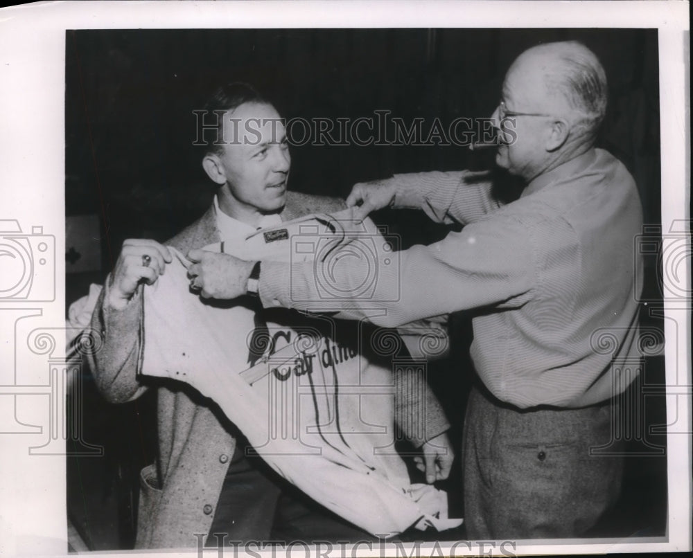 1952 Press Photo St Petersburg Fla Cardinals coach B Wares &amp; Mgr Ed Stanky - Historic Images