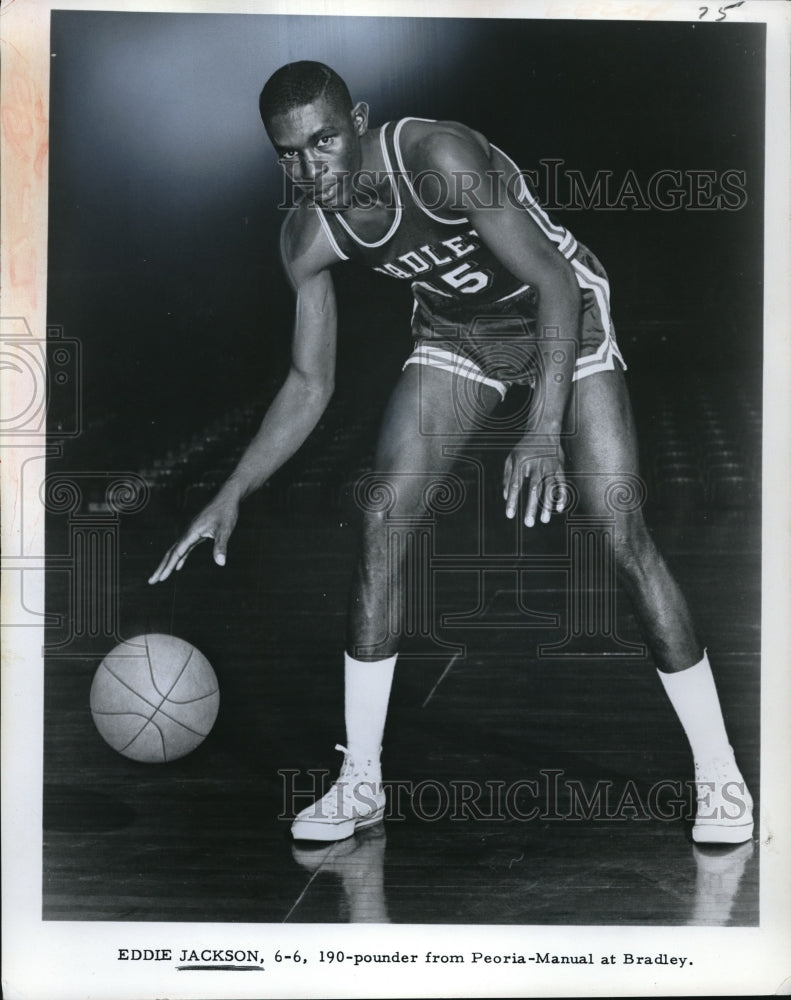 1966 Press Photo Eddie Jackson Bradley Univ basketball - nes21694 - Historic Images