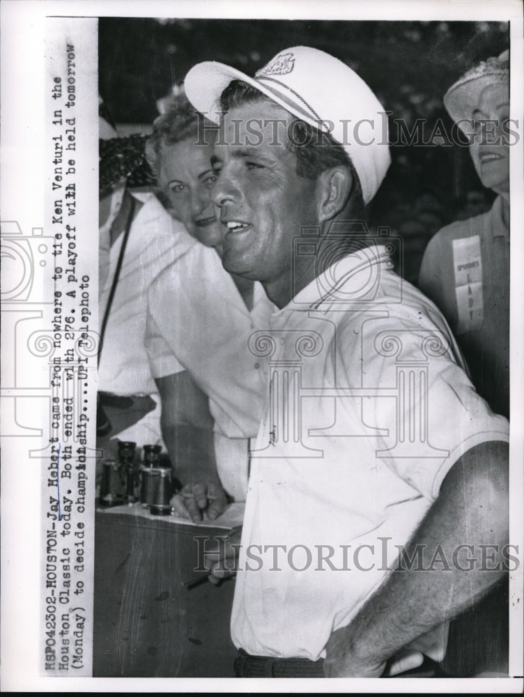 1961 Press Photo Houston Texas Jay Herbert at Classic Golf tournament - Historic Images