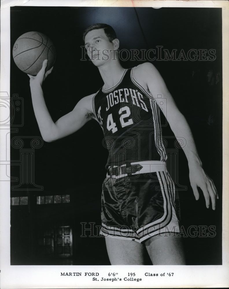 1966 Press Photo Martin Ford St Joseph&#39;s College basketball - nes21818 - Historic Images