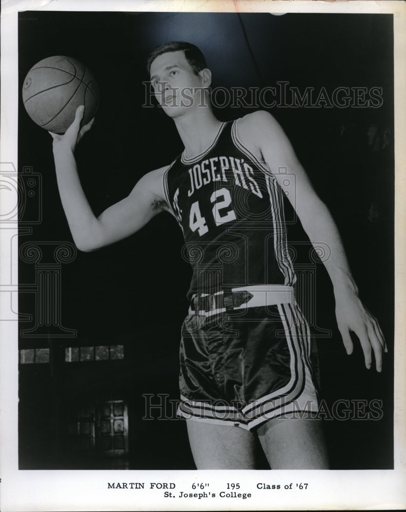 1966 Press Photo Martin Ford St Joseph's College basketball - nes21818 - Historic Images