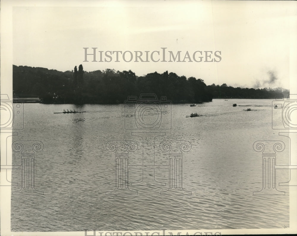 1936 Press Photo Natl Sculling Olympic tryouts at Philadelphia - nes21912 - Historic Images