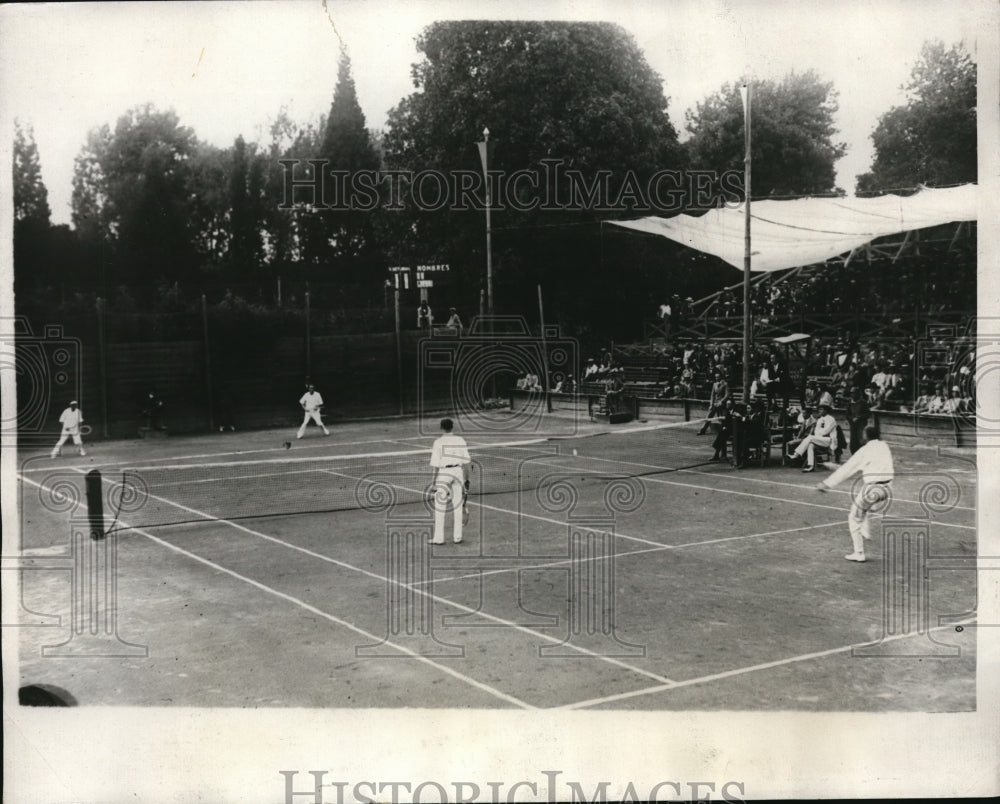 1929 Press Photo Mexico City US tennis vs Mexico in doubles - nes22016 - Historic Images