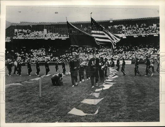 1963 Press Photo US Russian track at Lenin Stadium in Russia - nes22062 - Historic Images