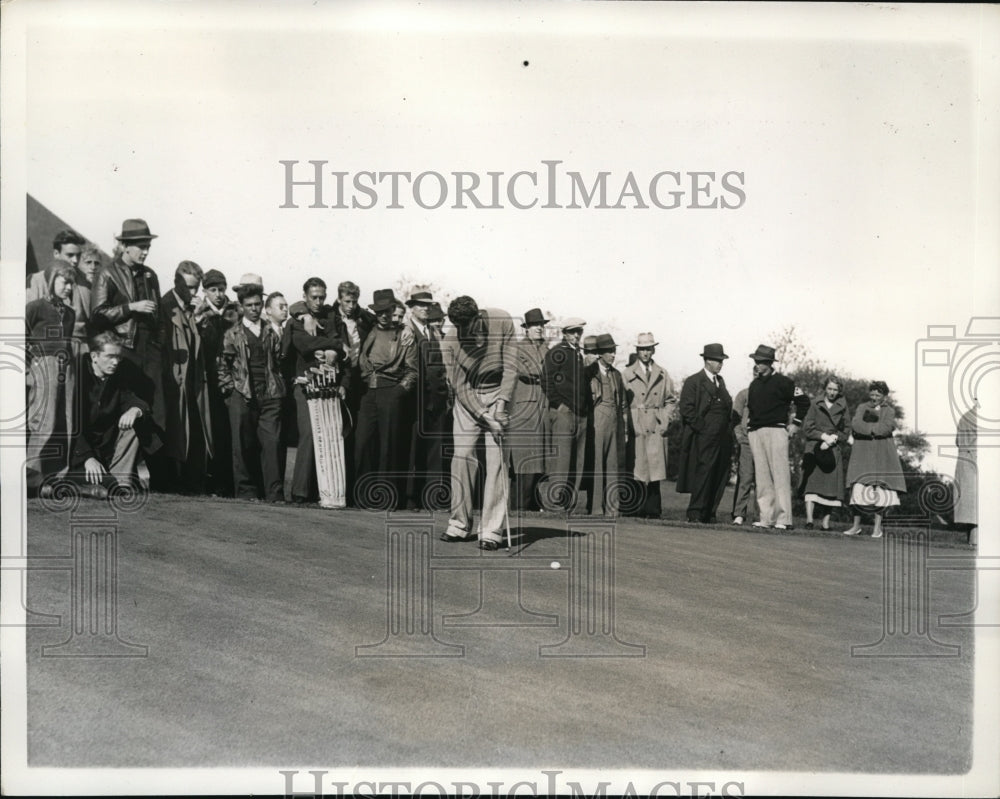 1937 Press Photo Sid Richardson of NW Univ golf team at Big Ten golf - nes22275 - Historic Images